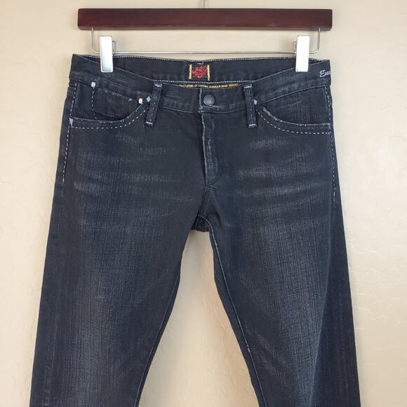 Goldsign Envy Low Rise Black Denim Jeans - Picture 3 of 9